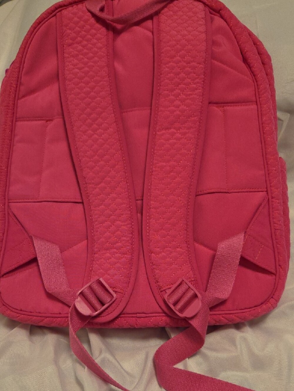 Vera Bradley Quilted Hot Pink Backpack - Picture 2 of 6